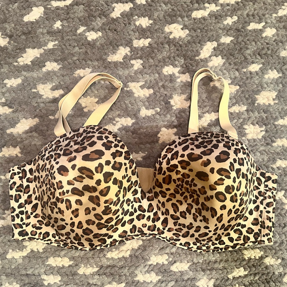 Cacique Leopard Print Women's Bra, 44DD, Plus Size